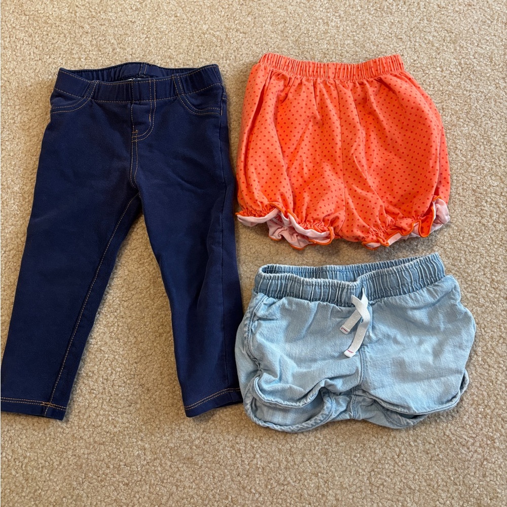 Girls Shorts and Leggings Set Size 18 Months